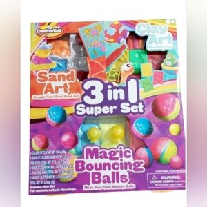 Creative Kids 3 in 1 Super Set (Sand Art, Clay‎ Art, Magic Bouncing Balls)